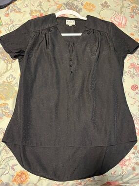 Reiss Black V-Neck Blouse